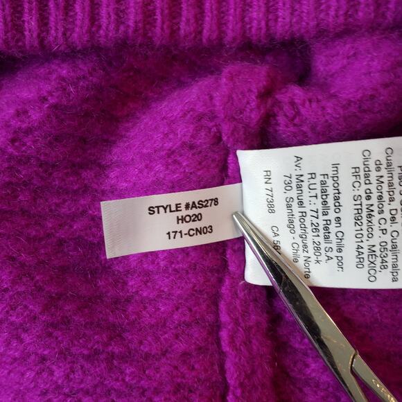 NWT J. CREW Cashmere Waffle Knit Sweater in Colorblock Women's Size Large - Picture 7 of 10